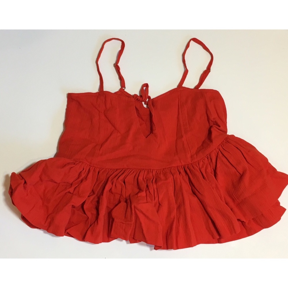 Sincerely Jules Peplum Red Top